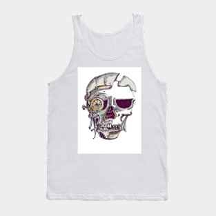 Steam punk skull Tank Top